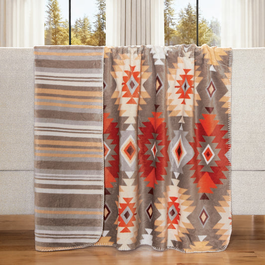 Wrangler® Canyon Rock Reversible Plush Throw