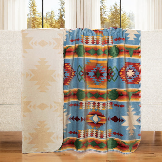 Wrangler® Rio Grande Reversible Plush Throw