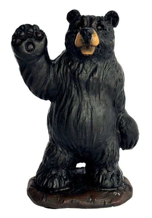 Waving Bear Figurine