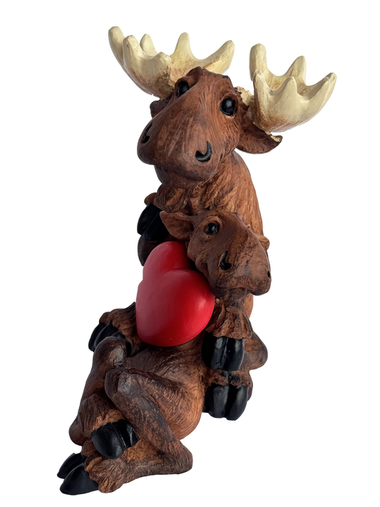 Moose Couple Figurine