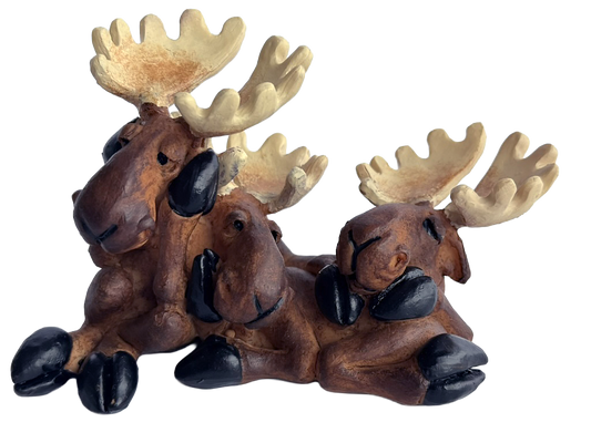 Three Moose - Hear, Speak, See Figurine