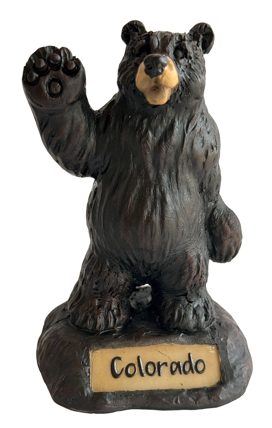 Waving Bear Figurine Magnet - Name Drop