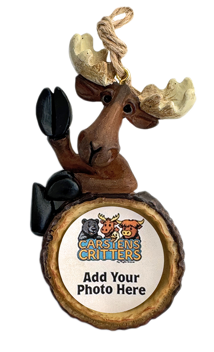 Waving Moose Ornament