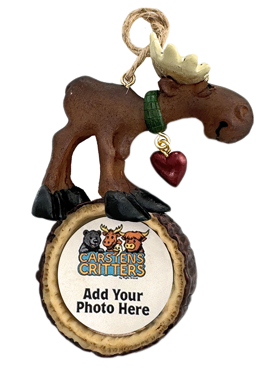 Heart Collar Moose Ornament