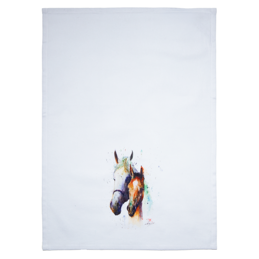 Two Horses Tea Towel