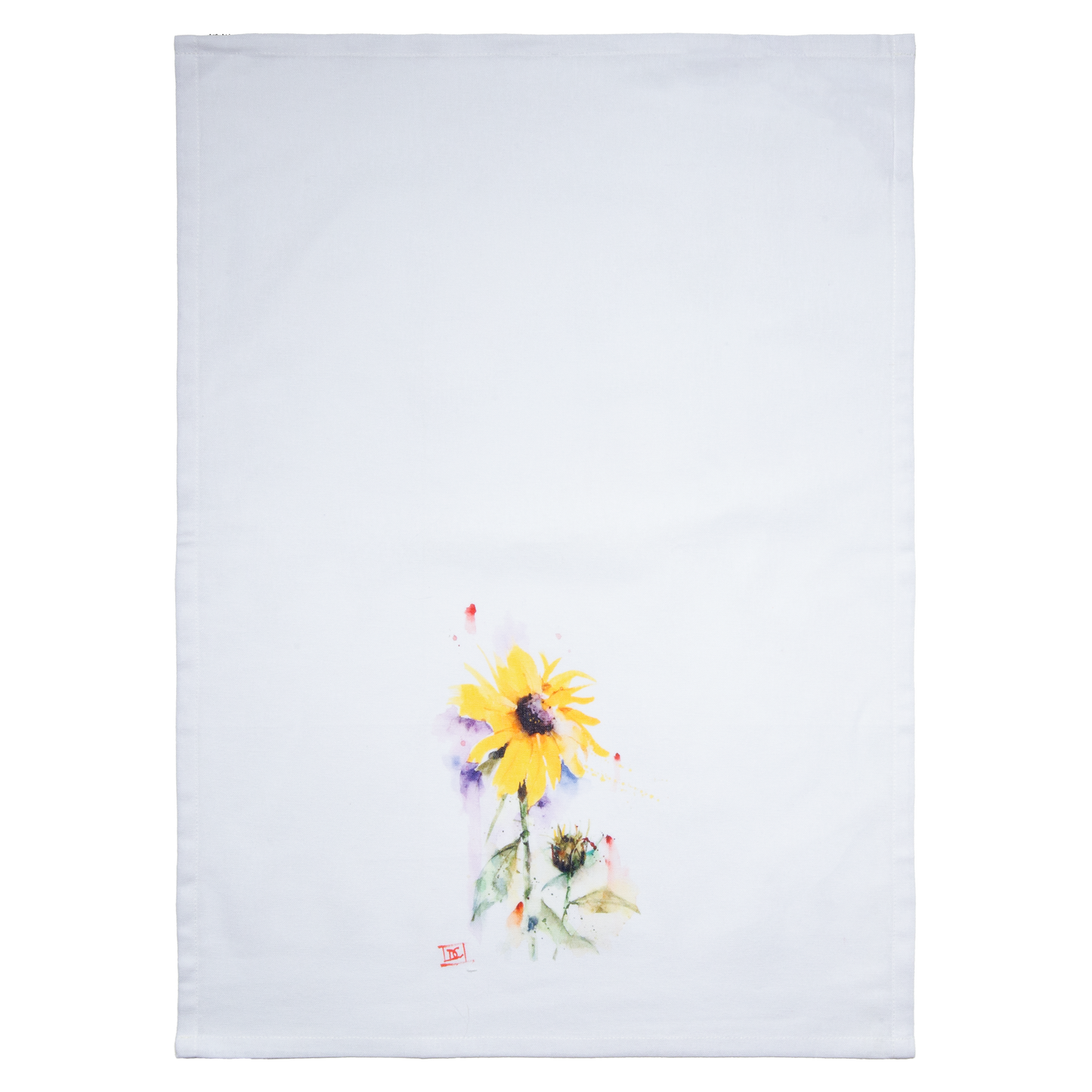 Sunflower & Bud Tea Towel