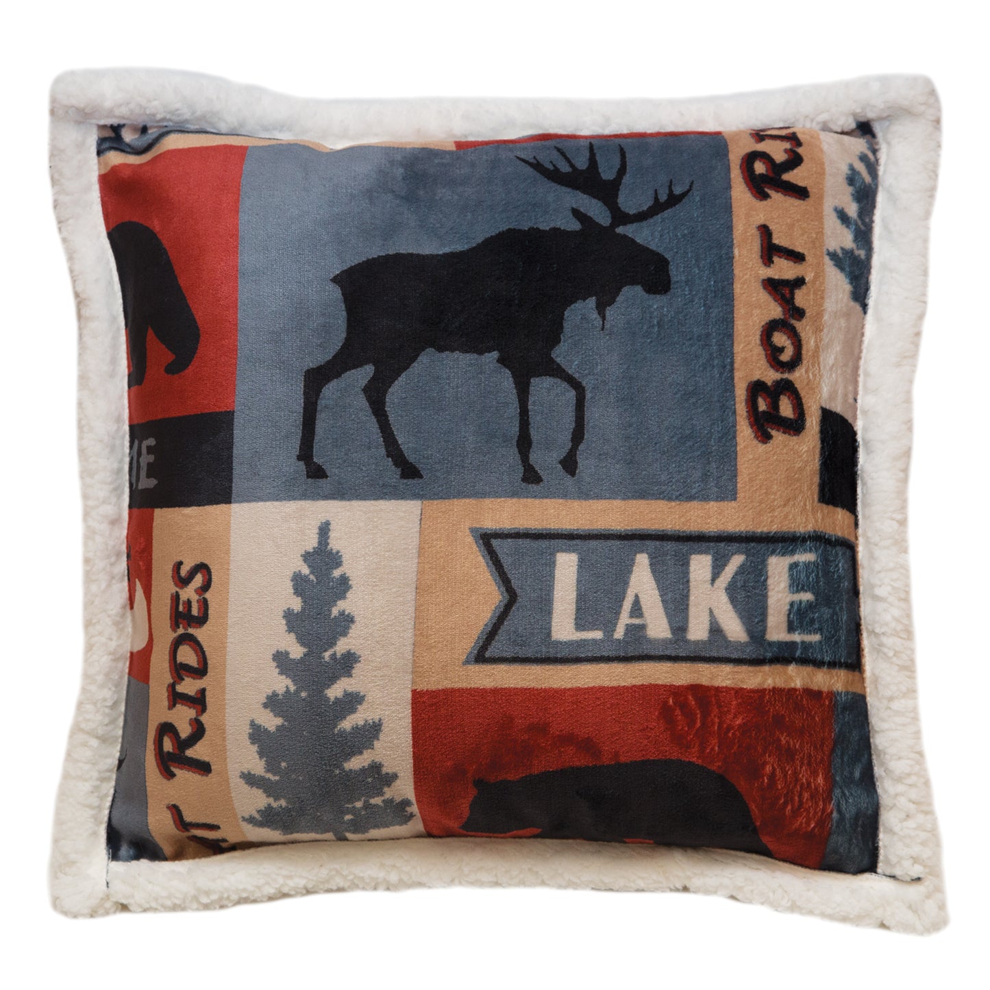 Lake House Plush Sherpa Pillow