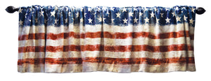 Wrangler Stars & Stripes USA American Flag Curtain Valance