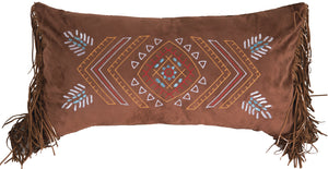 Wrangler Embroidered Southwestern Fringe Pillow
