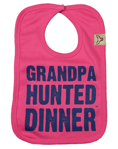 Pink Grandpa Hunted Dinner Bib