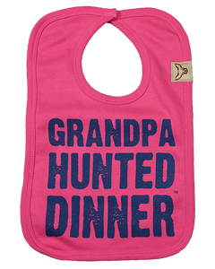 Pink Grandpa Hunted Dinner Bib