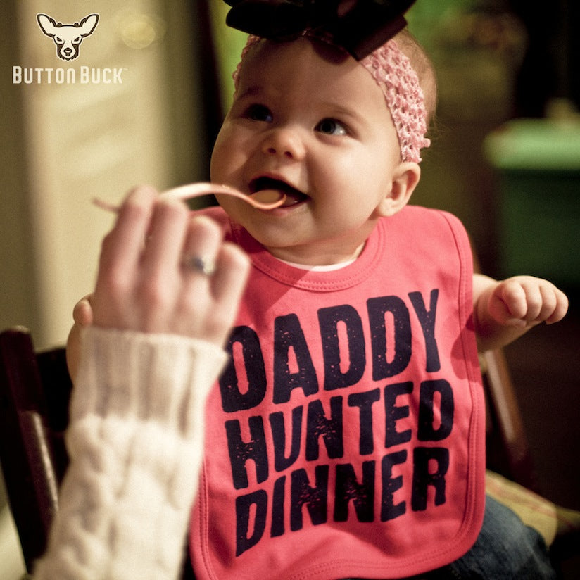 Pink Daddy Hunted Dinner bib