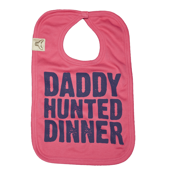 Pink Daddy Hunted Dinner Bib