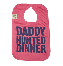 Load image into Gallery viewer, Pink Daddy Hunted Dinner bib