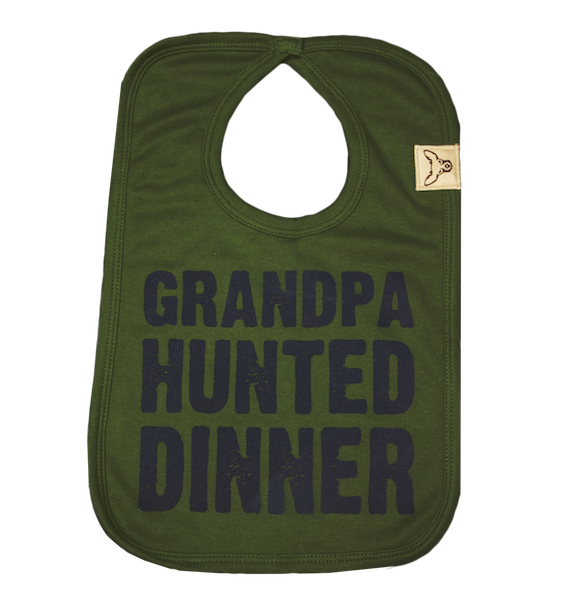 Olive Grandpa Hunted Dinner Bib