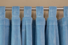 Load image into Gallery viewer, Light Blue Shearling Curtain Panels (Set of 2)