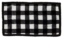 Load image into Gallery viewer, Black and White Lumberjack Plaid Dog Blanket