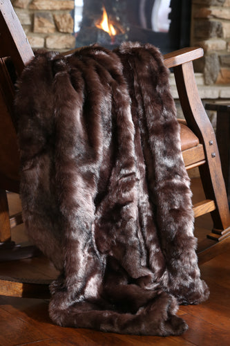 Brown Bear Fur Throw
