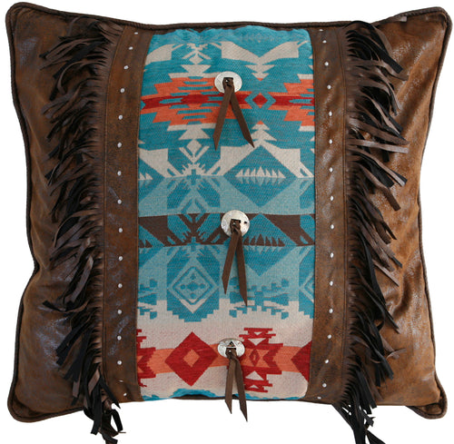 Turquoise Chamarro Euro Pillow Cover