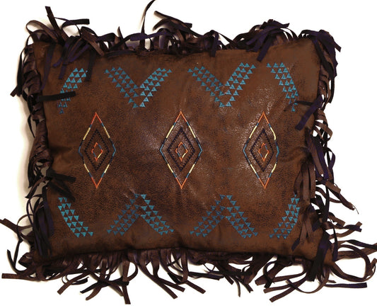 Embroidered Diamonds Pillow