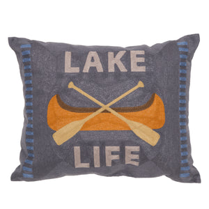 Lake Life Chain Stitch Pillow