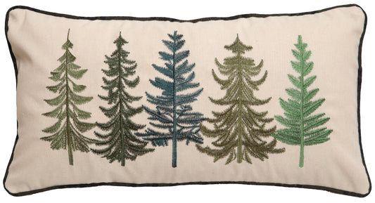 Row of Pine Trees Pillow