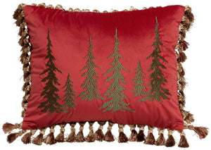 Red Velvet Tree Throw Pillow