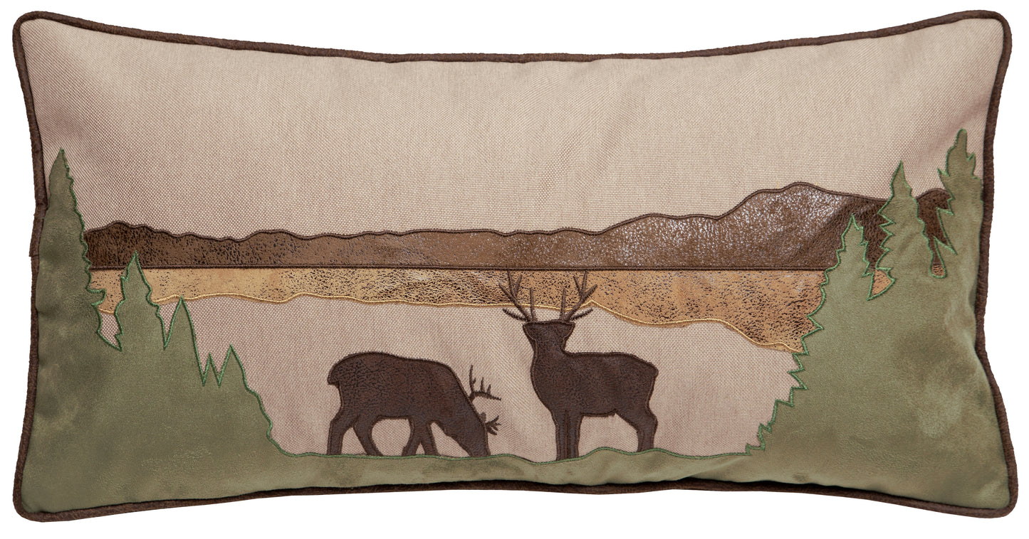Deer Scene Pillow