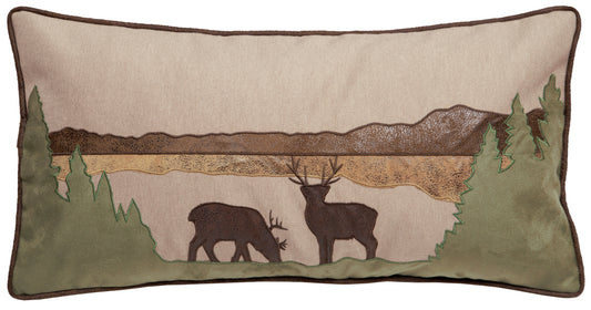 Deer Scene Pillow