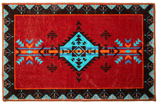 Red Southwestern Small Area Rug