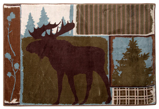 Vintage Moose Small Area Rug