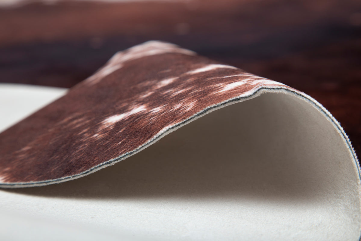 Faux Cowhide Print Rug, TriColor Carstens, Inc