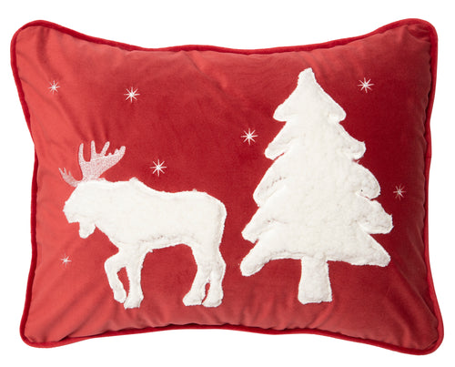 Red Moose and Snow Pillow