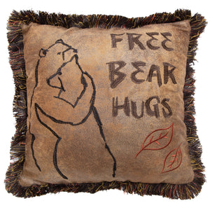 Free Bear Hugs Throw Pillow 18"x18"