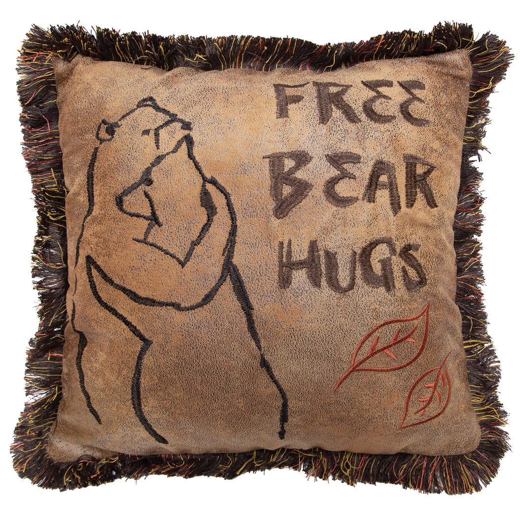 Free Bear Hugs Throw Pillow 18