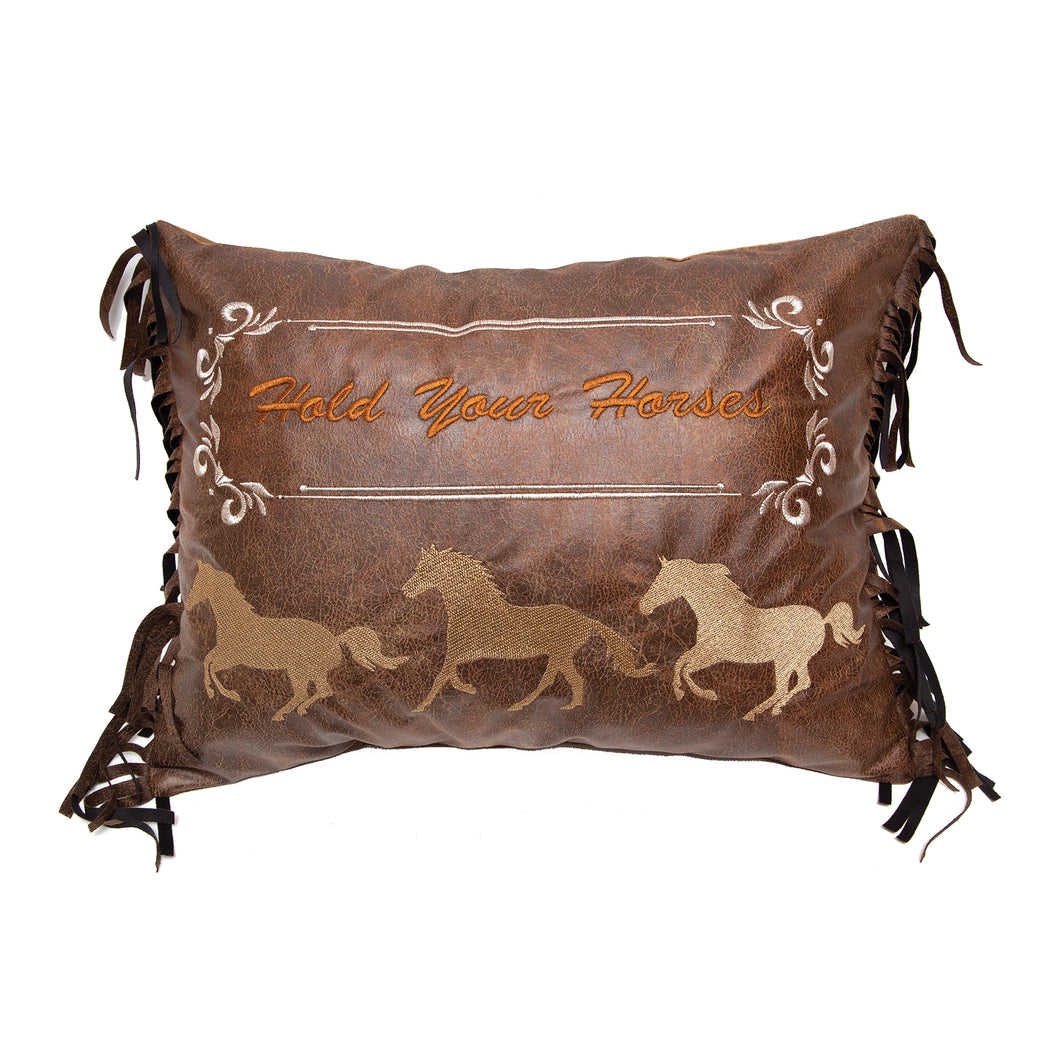 Hold Your Horses Western Throw Pillow 16