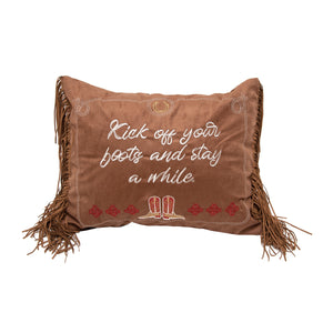 Kick Off Your Boots Western Throw Pillow 16"x20"