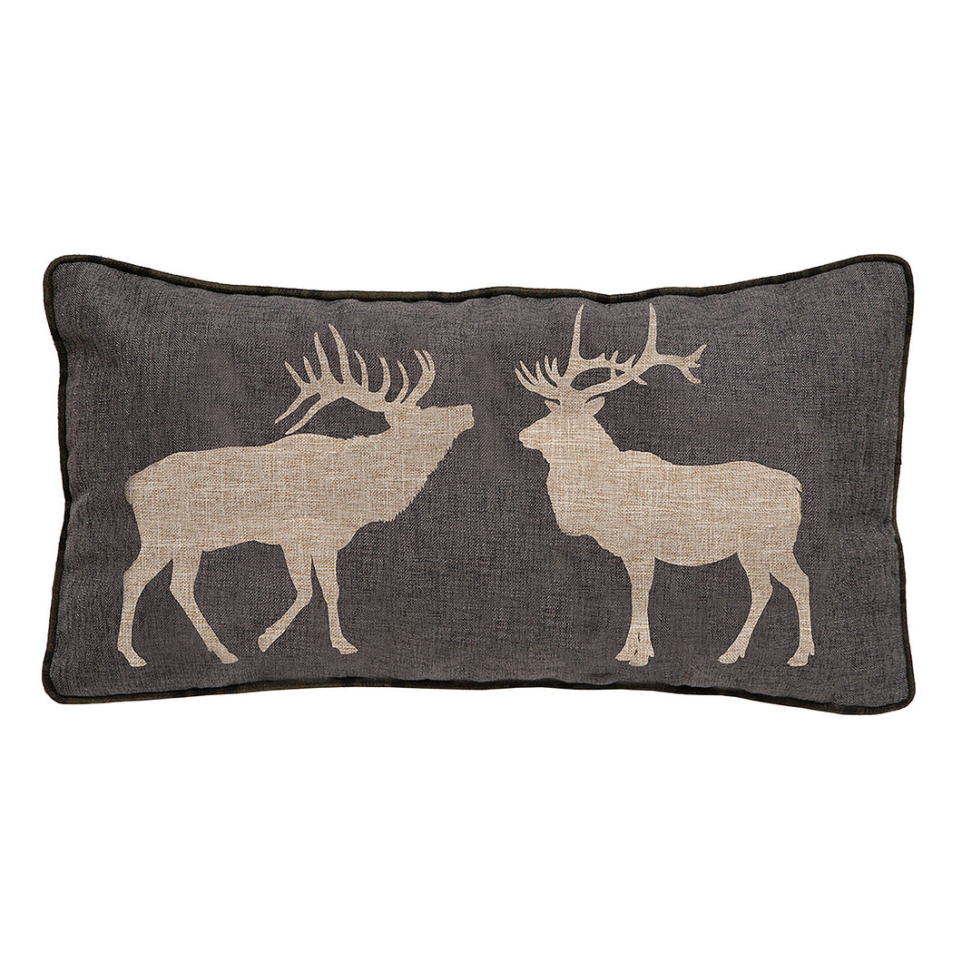 Two Elk Rustic Throw Pillow 14