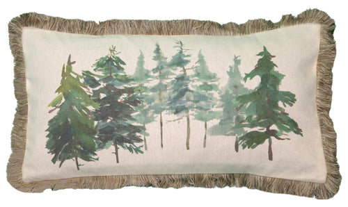 Watercolor Pines Pillow