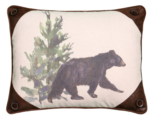 Watercolor Bear and Tree Pillow
