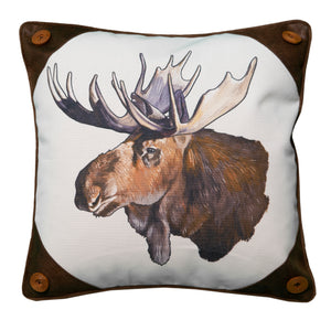 Watercolor Moose Pillow