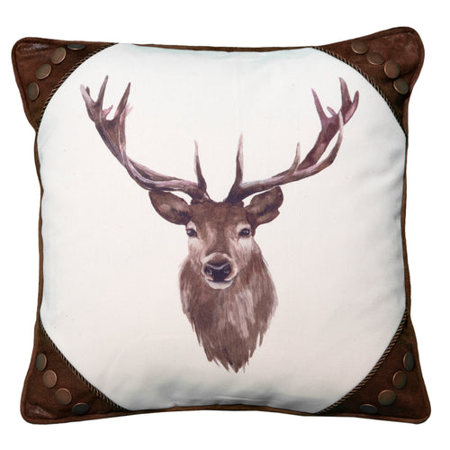Buck Portrait Pillow