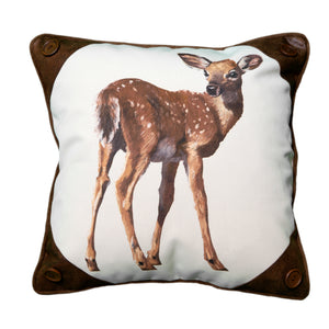 Watercolor Fawn Pillow