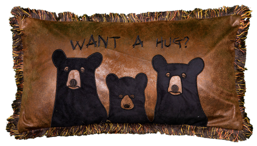 Want a Hug Bear Pillow