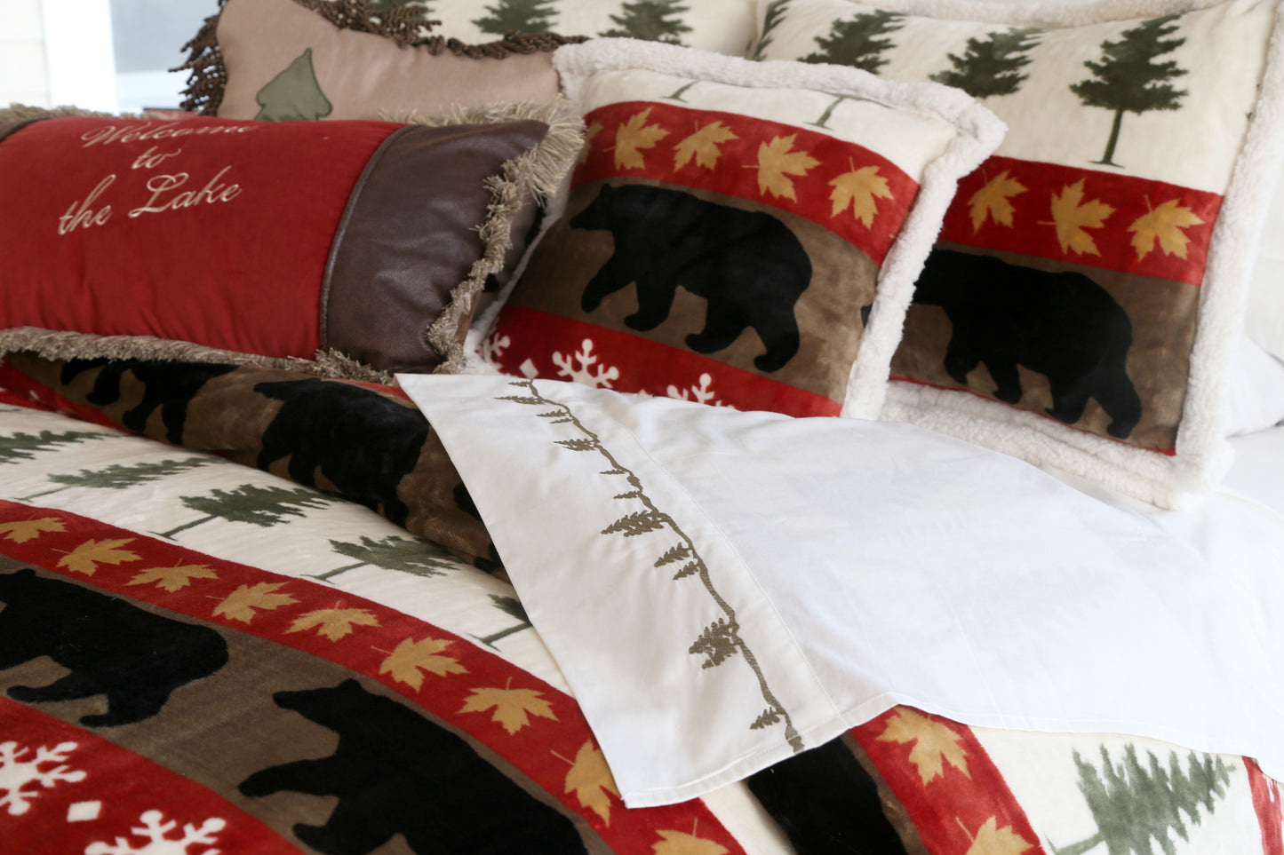Tall Pine Plush Sherpa Comforter Set