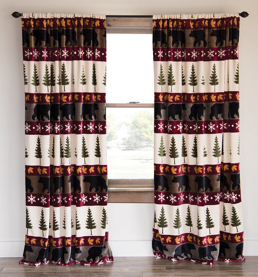 Tall Pine Plush Curtains