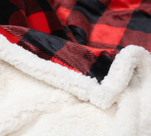 Load image into Gallery viewer, Lumberjack Plaid Sherpa Plush Throw (Red)