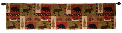 Patchwork Lodge Rustic Cabin Valance 80x15