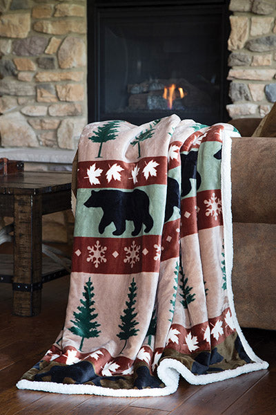Cascade Ridge Plush Sherpa Throw