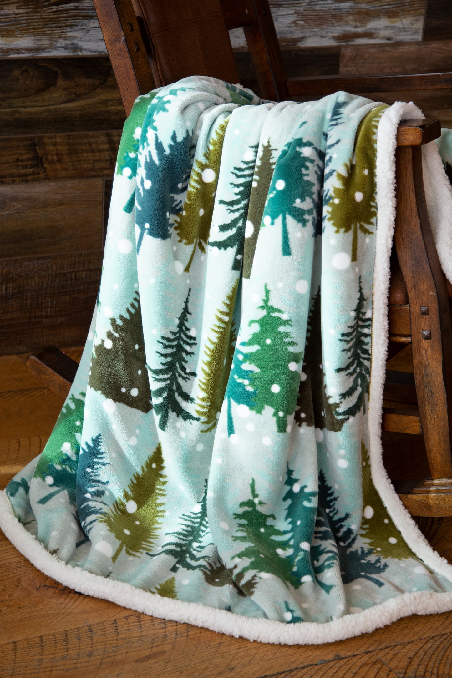 Snowflake Sherpa Throw Blanket